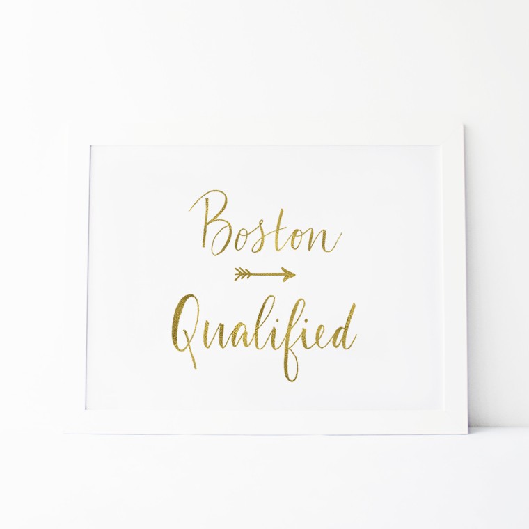 Boston Qualified Digital Download wall art printable marathons